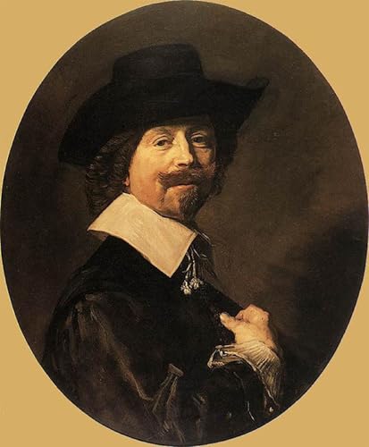 RZHRHJES Kunstwerk Bilder Leinwand Kunst Gemälde Leinwand Malerei Poster Porträt eines Mannes Frans Hals Wandbild für Heimdekoration 60x90cm von RZHRHJES