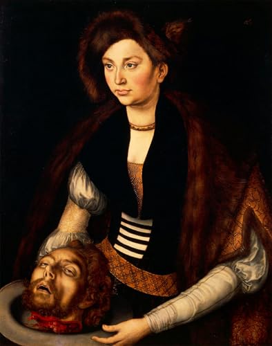 RZHRHJES Kunstwerk Bilder Leinwand Kunst Gemälde Leinwand Malerei Poster Selbstporträt von Lucas dem Älteren Cranach Wandbild für Heimdekoration 60x90cm von RZHRHJES