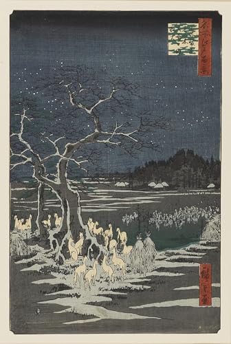 RZHRHJES Kunstwerk Bilder Leinwand Kunst Gemälde Leinwand Malerei Poster Silvester-Fuchsfeuer am sich verändernden Baum von Ando Hiroshige Wandbild für Heimdekoration 60x90cm RZHRHJES Kunstwerk Bilder Leinwand Kunst Gemälde Leinwand Malerei Poster Silvester-Fuchsfeuer am sich verändernden Baum von Ando Hiroshige Wandbild für Heimdekoration 60x90cm von RZHRHJES