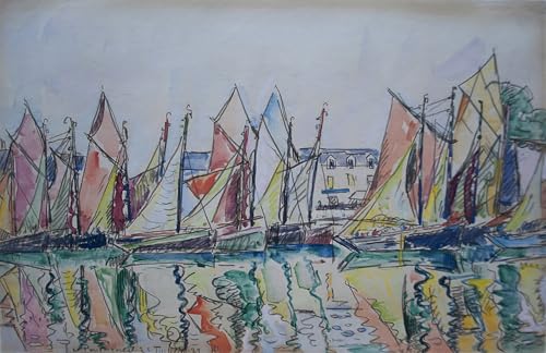 RZHRHJES Kunstwerk Bilder Leinwand Kunst Gemälde Leinwand Malerei Poster der Pouliguen von Paul Signac Wandbild für Heimdekoration 60x90cm RZHRHJES Kunstwerk Bilder Leinwand Kunst Gemälde Leinwand Malerei Poster der Pouliguen von Paul Signac Wandbild für Heimdekoration 60x90cm von RZHRHJES