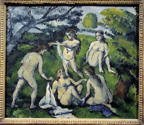 RZHRHJES Leinwand Druck Wand Vintage Leinwand Wandkunst Moderne Drucke Fünf Badende Gemälde von paul cézanne Wandkunst Dekorative für Wanddekoration 60x90cm RZHRHJES Leinwand Druck Wand Vintage Leinwand Wandkunst Moderne Drucke Fünf Badende Gemälde von paul cézanne Wandkunst Dekorative für Wanddekoration 60x90cm von RZHRHJES