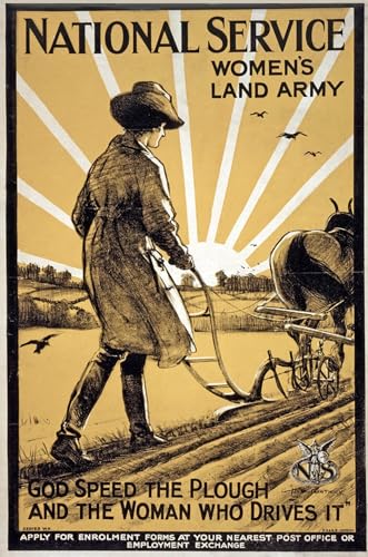 RZHRHJES Leinwand Poster Wandbilder Leinwandkunst Drucken Modern Wandbilder National Service Women's Land God Speed the Plough von Henry George Gawthorn für Wohnzimmer-Dekor 60x90cm von RZHRHJES