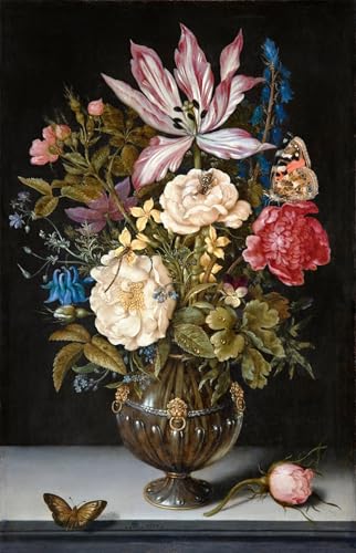 RZHRHJES Leinwand Poster Wandbilder Leinwandkunst Drucken Modern Wandbilder Stillleben mit Blumen von Ambrosius dem Älteren Bosschaert Kunstdruck Leinwand für Wohnzimmer-Dekor 60x90cm RZHRHJES Leinwand Poster Wandbilder Leinwandkunst Drucken Modern Wandbilder Stillleben mit Blumen von Ambrosius dem Älteren Bosschaert Kunstdruck Leinwand für Wohnzimmer-Dekor 60x90cm von RZHRHJES