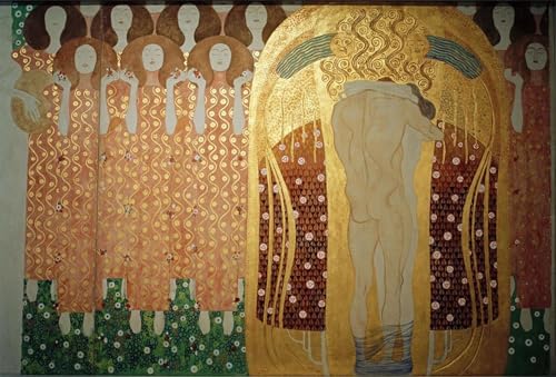 RZHRHJES Moderne Drucke Wandkunst Malerei Bilder Druck Wandgemälde Beethovenfries von Gustav Klimt Poster Bilder für Wanddekoration 60x90cm von RZHRHJES