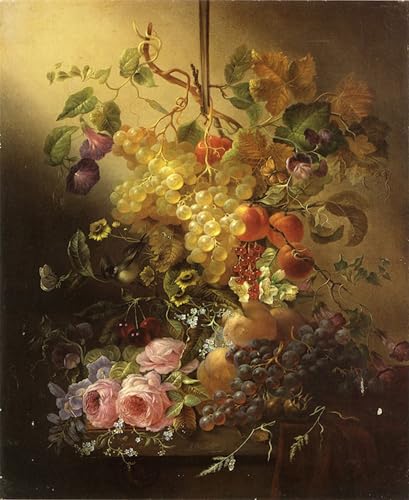 RZHRHJES Moderne Drucke Wandkunst Malerei Bilder Druck Wandgemälde Blumen, Früchte, Ein Vogel Und Schmetterlinge Auf Einem Tisch Von Jean-baptiste Robie Poster Bilder für Wanddekoration 60x90cm RZHRHJES Moderne Drucke Wandkunst Malerei Bilder Druck Wandgemälde Blumen, Früchte, Ein Vogel Und Schmetterlinge Auf Einem Tisch Von Jean-baptiste Robie Poster Bilder für Wanddekoration 60x90cm von RZHRHJES