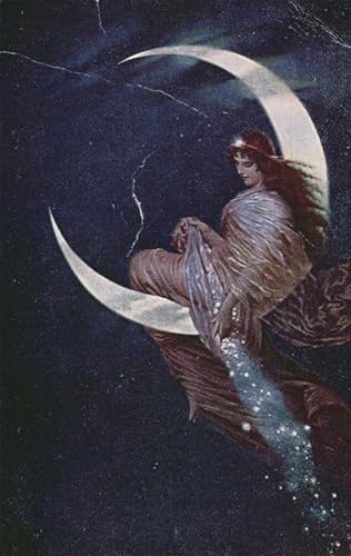 RZHRHJES Moderne Drucke Wandkunst Malerei Bilder Druck Wandgemälde Der Mond von Hermann Kaulbach Poster Bilder für Wanddekoration 60x90cm von RZHRHJES