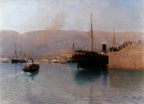 RZHRHJES Moderne Drucke Wandkunst Malerei Bilder Druck Wandgemälde Jalta. Dampferstab Lev Feliksovich Lagorio Poster Bilder für Wanddekoration 60x90cm RZHRHJES Moderne Drucke Wandkunst Malerei Bilder Druck Wandgemälde Jalta. Dampferstab Lev Feliksovich Lagorio Poster Bilder für Wanddekoration 60x90cm von RZHRHJES