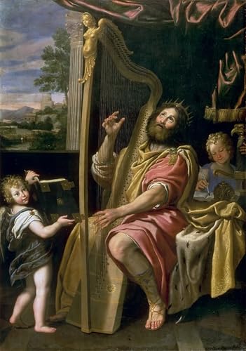 RZHRHJES Moderne Drucke Wandkunst Malerei Bilder Druck Wandgemälde König David von Domenichino Poster Bilder für Wanddekoration 60x90cm von RZHRHJES