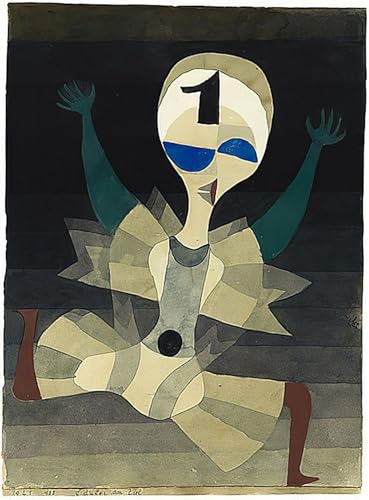 RZHRHJES Moderne Drucke Wandkunst Malerei Bilder Druck Wandgemälde Läufer am Ziel Läufer am Ziel von Paul Klee Poster Bilder für Wanddekoration 60x90cm von RZHRHJES