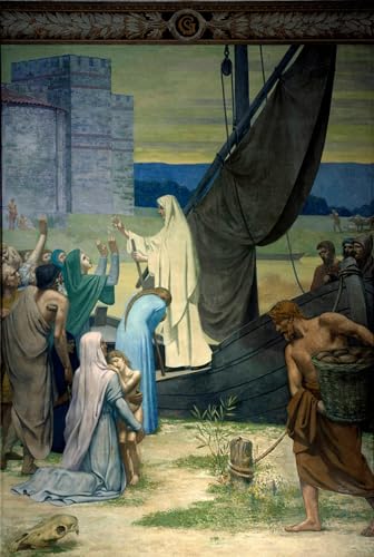 RZHRHJES Moderne Drucke Wandkunst Malerei Bilder Druck Wandgemälde Sainte Genevieve Supplying Parisians befindet sich in Sainte Genevieve Poster Bilder für Wanddekoration 60x90cm von RZHRHJES
