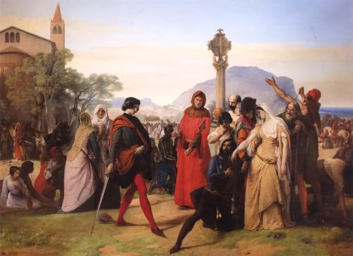 RZHRHJES Moderne Drucke Wandkunst Malerei Bilder Druck Wandgemälde Sizilianische Vesperszene von francesco hayez Poster Bilder für Wanddekoration 60x90cm RZHRHJES Moderne Drucke Wandkunst Malerei Bilder Druck Wandgemälde Sizilianische Vesperszene von francesco hayez Poster Bilder für Wanddekoration 60x90cm von RZHRHJES