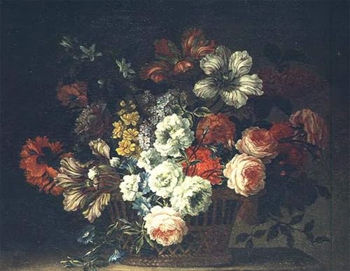 RZHRHJES Moderne Drucke Wandkunst Malerei Bilder Druck Wandgemälde Stillleben mit Blumen in einem Korb von Jean Baptiste Monnoyer Poster Bilder für Wanddekoration 60x90cm RZHRHJES Moderne Drucke Wandkunst Malerei Bilder Druck Wandgemälde Stillleben mit Blumen in einem Korb von Jean Baptiste Monnoyer Poster Bilder für Wanddekoration 60x90cm von RZHRHJES