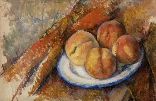 RZHRHJES Moderne Drucke Wandkunst Malerei Bilder Druck Wandgemälde Vier Pfirsiche Auf Einem Teller Von Paul Cézanne Poster Bilder für Wanddekoration 60x90cm von RZHRHJES