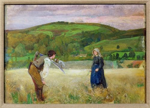 RZHRHJES Moderne Drucke Wandkunst Malerei Bilder Druck Wandgemälde ein Gerstenfeld von William North Poster Bilder für Wanddekoration 60x90cm von RZHRHJES