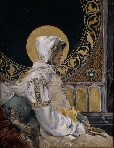 RZHRHJES Ölgemälde Wandbilder Abstrakte Leinwand Kunst Wandkunst Bild Druck Santa En Oración Von Joaquin Sorolla Y Bastida Kunst Leinwand Poster für Wanddekoration 60x90cm von RZHRHJES