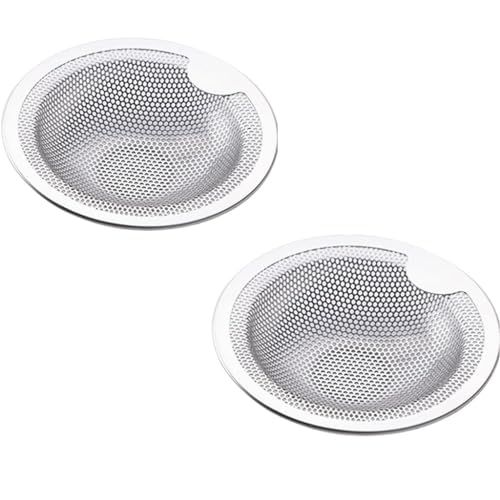 2 Stück Ablauffilter Edelstahl,Abflusssieb,Duschfilter,Sieb Abfluss, Abflusssieb Küchenspül, für Duschen als Waschbeckenfilter Küchenfiltration und Haarfilter (4in) von RZMZBY