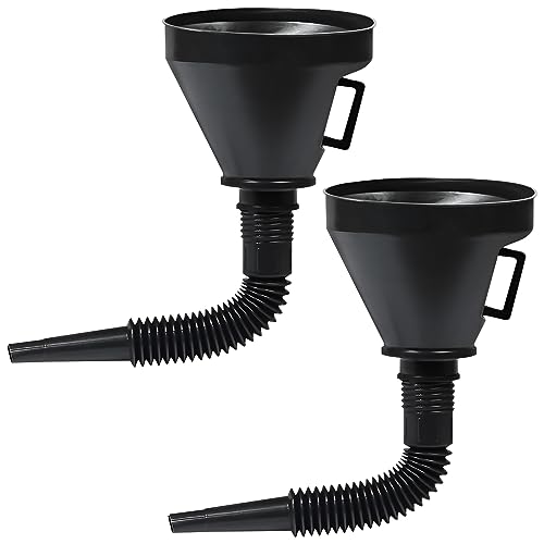 RZMZBY 2 Stück Einfülltrichter, Trichter mit Sieb, Trichter mit schlauch,Kann Verunreinigungen filtern, schnelle Filtration,für Auto Wasser Öl von RZMZBY
