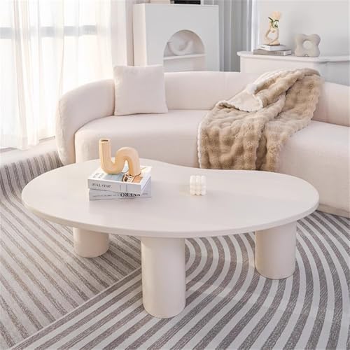 RZTPYS Couchtisch in Cashew-Form, Einzigartiger Akzenttisch Mit Süßem Design Für Wohnzimmer Und Schlafzimmer, Stilvoller Und Funktionaler Teetisch – Langlebig Und Leicht Zu Reinigen, 90 cm, Cremeweiß RZTPYS Couchtisch in Cashew-Form, Einzigartiger Akzenttisch Mit Süßem Design Für Wohnzimmer Und Schlafzimmer, Stilvoller Und Funktionaler Teetisch – Langlebig Und Leicht Zu Reinigen, 90 cm, Cremeweiß von RZTPYS