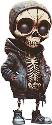 RZXBB Coole Skelett Figuren,Skelett Figuren Gothic Deko,2023 Neues Coole Skelett Statuen Ornamente,Skelettfiguren Klein,Totenkopf Statue, Zuhause, Büro, Schreibtisch (A) von RZXBB
