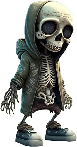 RZXBB Coole Skelett Figuren,Skelett Figuren Gothic Deko,2023 Neues Coole Skelett Statuen Ornamente,Skelettfiguren Klein,Totenkopf Statue, Zuhause, Büro, Schreibtisch (B) von RZXBB