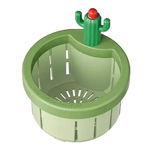 küchenspülen Sieb,2024 Niedlicher Kaktus Küchenspüle Ablaufsieb,Cactus Sink Strainer,Abflusssieb Küchenspüle,Press Automatic Dumping Basket,Waschbecken Sieb für Küchen Waschbecken (Grün) von RZXBB