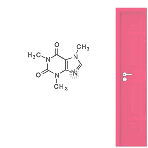 Koffein Molecular Wandaufkleber Vinyl Aufkleber Periodensystem Chemie Wohnzimmer Selbstklebende Wohnkultur Aufkleber 53X42Cm von RZYLYHH