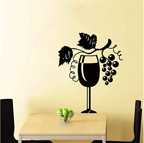 Wandaufkleber Küche Glas Wandtattoo Weintraube Aufkleber Abnehmbare Selbstklebende Vinyl Aufkleber Home Schlafzimmer Dekoration 56X69Cm von RZYLYHH