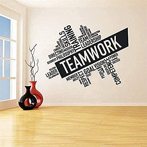 Wandaufkleber Teamwork Büro Wandaufkleber Büroraum Team Wandtattoo Vinyl Wandbild Poster Wanddekoration Wohnzimmer Dekoration 57X76Cm von RZYLYHH