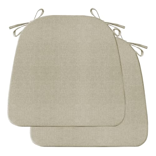RZYW 2er 4er Set Stuhlkissen Outdoor Sitzkissen Stuhl, Abnehmbares Memory Schaum Sitzpolster Gartenstuhl Stuhlauflage, Sitzauflage für Drinnen Draußen, Küche Esszimmerstuhl,4 Light Grey,2er 43X40X3CM von RZYW