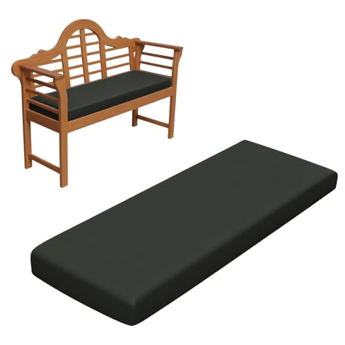 RZYW 5cm Dicke Wasserfest Sitzkissen Outdoor, Sitzauflage Sitzkissen Bank Auflage Ersatzpolster, rutschfeste Waschbare Bankauflage Bankkissen Sitzauflagen Gartenmöbel Bank Polster,Dark Gray,135x50cm RZYW 5cm Dicke Wasserfest Sitzkissen Outdoor, Sitzauflage Sitzkissen Bank Auflage Ersatzpolster, rutschfeste Waschbare Bankauflage Bankkissen Sitzauflagen Gartenmöbel Bank Polster,Dark Gray,135x50cm von RZYW