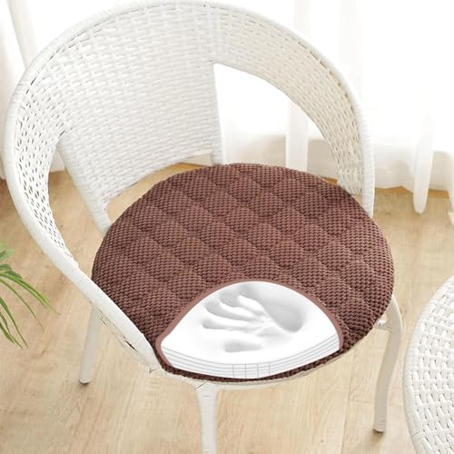 Rund Stuhlkissen 6er 4er 2er Set Weiche Sitzkissen Rund Waschbar Sitzkissen Stuhl rutschfest Sitzpolster Outdoor Stuhlauflage Bodenkissen für Küche Esszimmer Garten Büro,Kaffee,2er Set 40cm Rund Stuhlkissen 6er 4er 2er Set Weiche Sitzkissen Rund Waschbar Sitzkissen Stuhl rutschfest Sitzpolster Outdoor Stuhlauflage Bodenkissen für Küche Esszimmer Garten Büro,Kaffee,2er Set 40cm von RZYW