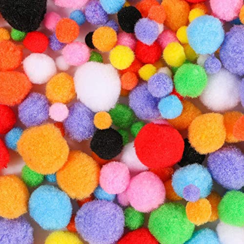 Adeteu Pompons zum Basteln, 1000 Stück 1-3cm Bunt Mini Pompons, Mini Pom Poms für Handwerk Herstellung, Pompons Bälle für Ostern, Weihnachten, Kinder, Bunte Pompons für Lustige DIY Kreative Handwerk von Adeteu