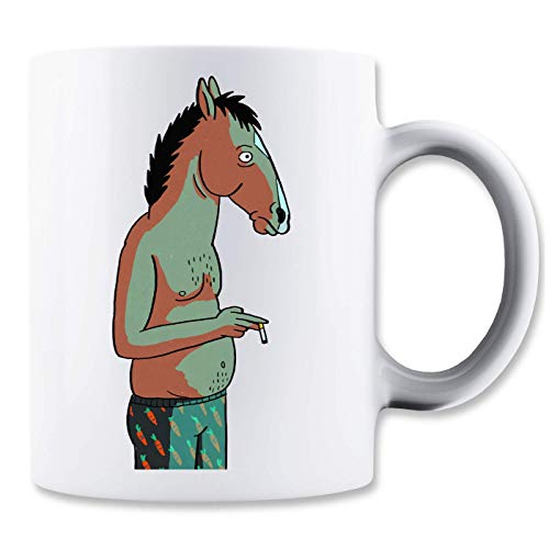 RaMedia BoJack Horseman Smoking Art Series Funny Top Klassische Teetasse Kaffeetasse von RaMedia