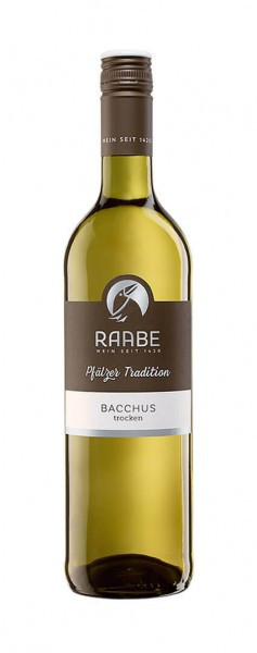 Raabe Weißwein Bacchus 0,75 l trocken  fruchtig feines Beerenaroma Pfälzer Tradition von Raabe