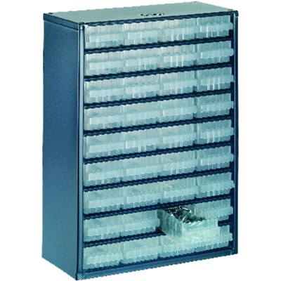Schubladen-Magazin mit 36 Laden Typ 150-01 blau von Raaco