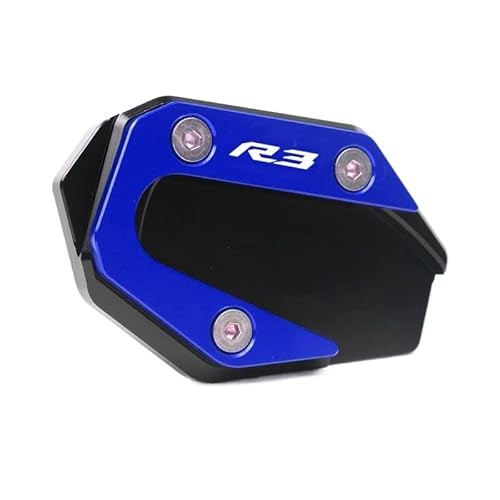 Motorrad SeitenstäNder UnterstüTzung Fit -Verwendung for Yamaha YZF-R3 YZFR3 ABS YZF-R25 YZF R3 R25 2015-2020 2019 CNC Kickstand -Fuß -Stand -Ständer -Verlängerungspads -Stützplatte vergrößert ( Color von RAAMKA