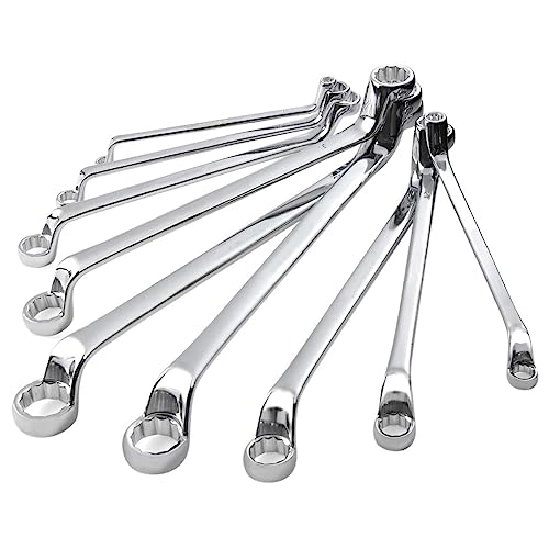 RaamKa MaulschlüSsel Set 1 Stück Ringschlüssel Doppelkopf-Doppelend-Ringschlüssel 45 Grad versetzter Ring 5,5–18 mm Handwerkzeug SchraubenschlüSsel Set (Size : 5.5-7mm) von RaamKa