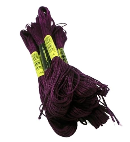 Stickgarn 10 Stück Kreuzstichgarn/Kreuzstich-Stickgarn Sticken (Color : 154, Size : 6 Strands) von RaamKa