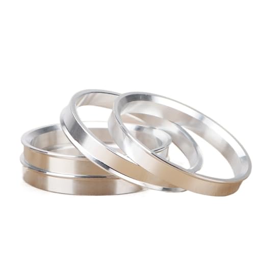 RaamKa Zentrierringe 4 Stück/Set 56,1 bis 63,4 mm Nabenzentrierungsringe Aluminium-Radnabenringe Radnaben Zentrierringe von RAAMKA