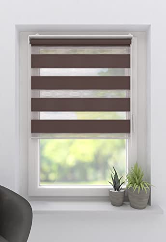 Duo Rollo Splendid Open - Lichtdurchlässig - Braun - 60 x 180 von Raamdecoratie.com