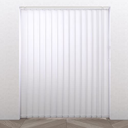 Lamellenvorhang/Vertikaljalousie - Easy Stripe - 89mm - Lichtdurchlässig - Weiß - 40 x 260-5 lamellen von Raamdecoratie.com