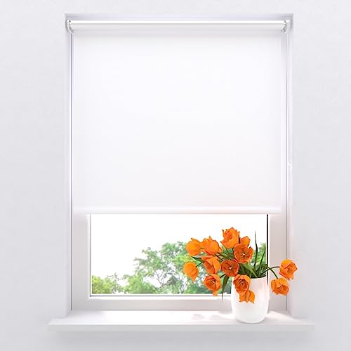 Rollo Pure Mini Thermo - Verdunkelnd - Weiß - 80 x 150 cm - Klemmfix ohne Bohren von Raamdecoratie.com