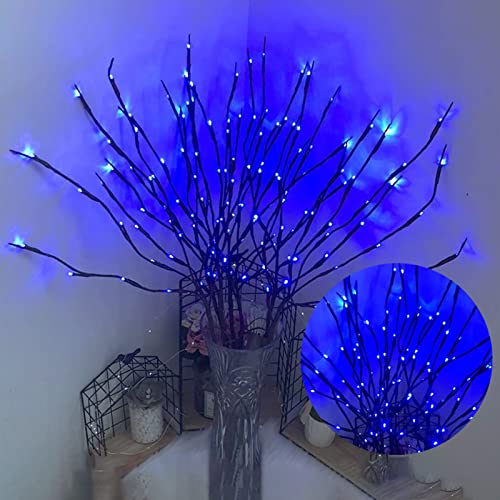 Raaxola 77cmx15cmSimulierte Äste LED-Leuchten Vasenfüller Weidenbaum künstlicher kleiner Zweig im nordischen Schlafzimmer-Layout kreatives Nachtlicht dekorative Lichterkette Kunstanhänger Wald von Raaxola