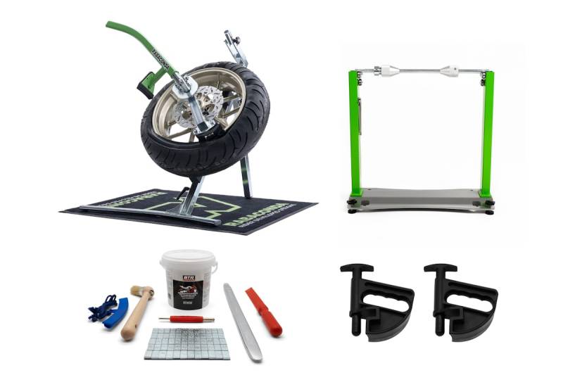 Rabaconda Street Bike Reifenmontiergerät mit Wuchtbock und Starterpaket Silber Rabaconda Wuchtbock Paste von Rabaconda