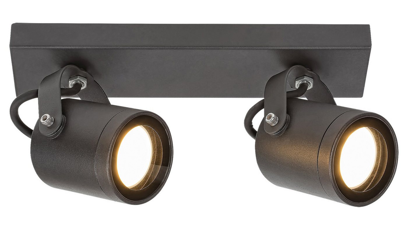 Rabalux Außen-Wandleuchte "Elva" 2-flammig, Aluminium, anthrazit, GU10, IP44, L100mm, wassergeschützt Rabalux Außen-Wandleuchte "Elva" 2-flammig, Aluminium, anthrazit, GU10, IP44, L100mm, wassergeschützt von Rabalux
