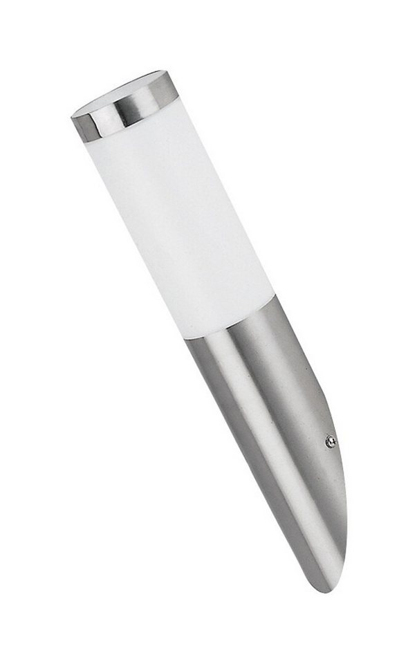 Rabalux Außen-Wandleuchte Inox torch-Inox torch" Metall, weiß, rund, E27, IP44, ø76mm, wassergeschützt" von Rabalux