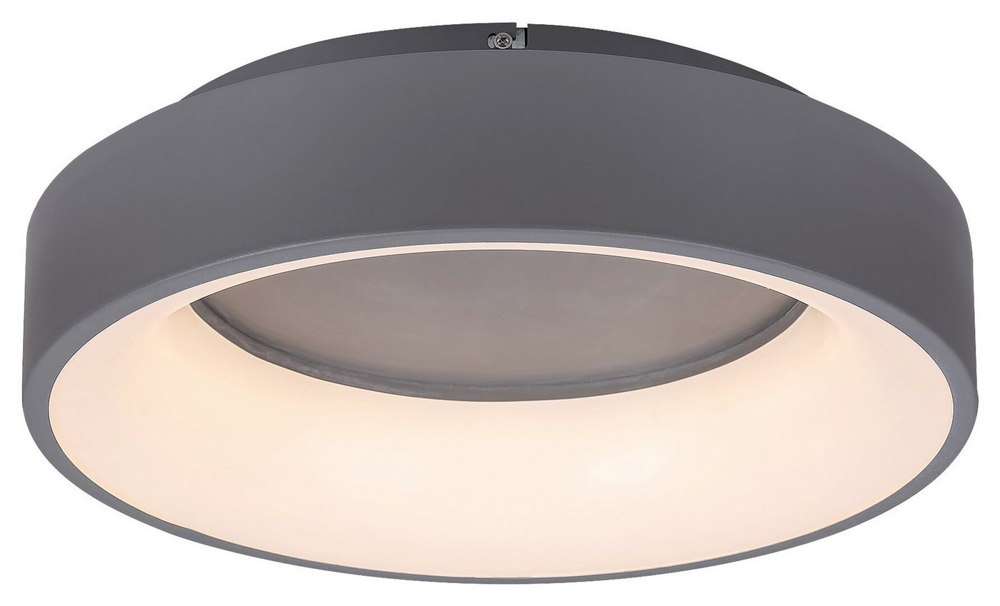 Rabalux LED Deckenleuchte "Adeline" Metall, grau, rund, 24W, 1500lm, ø450mm, dimmbar mit Leuchtmittel Dimmart: mit Fernbedienung mit Memoryfunktion von Rabalux