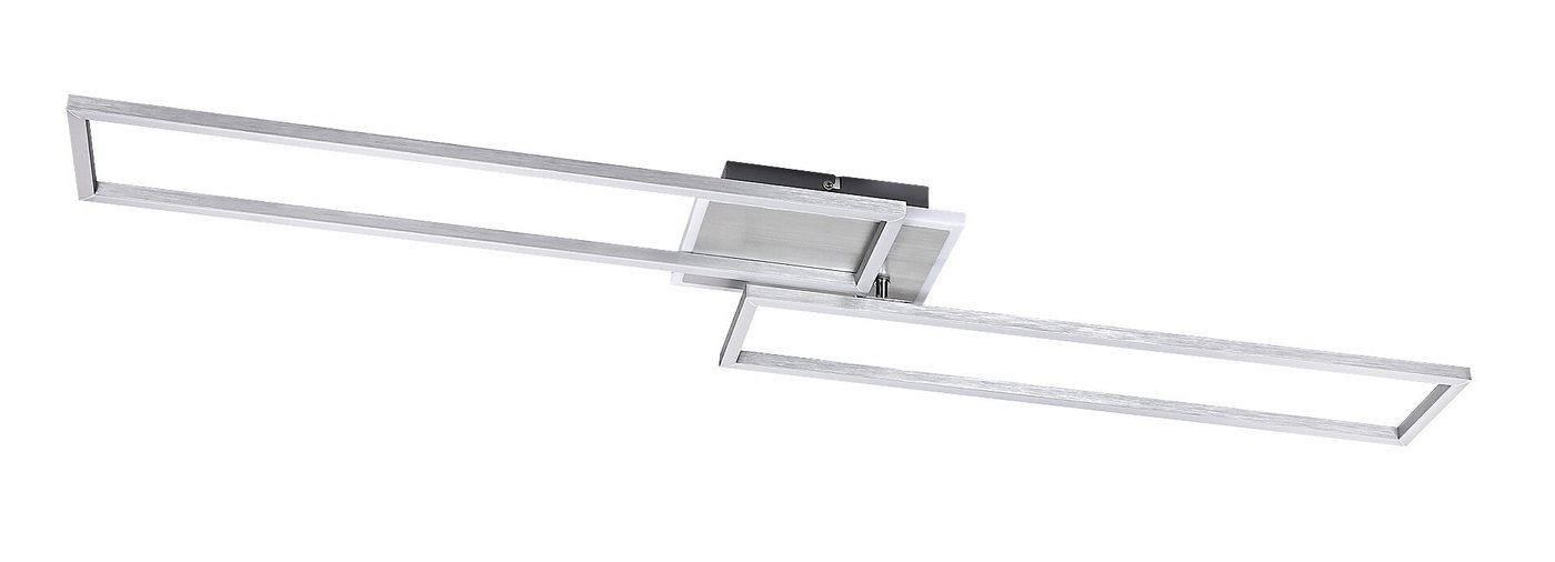 Rabalux LED Deckenleuchte Benedick" Metall, silber, 40W, H7, 3050lm, L250mm, dimmbar mit Leuchtmittel Dimmart: Steuerbar über Fernbedienung und/oder Telefon-App mit Memoryfunktion" von Rabalux