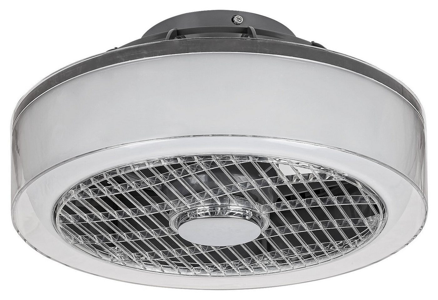 Rabalux LED Deckenleuchte Dalfon" Metall, grau, rund, 30W, 1500lm, ø395mm, dimmbar mit Leuchtmittel Dimmart: mit Fernbedienung" von Rabalux