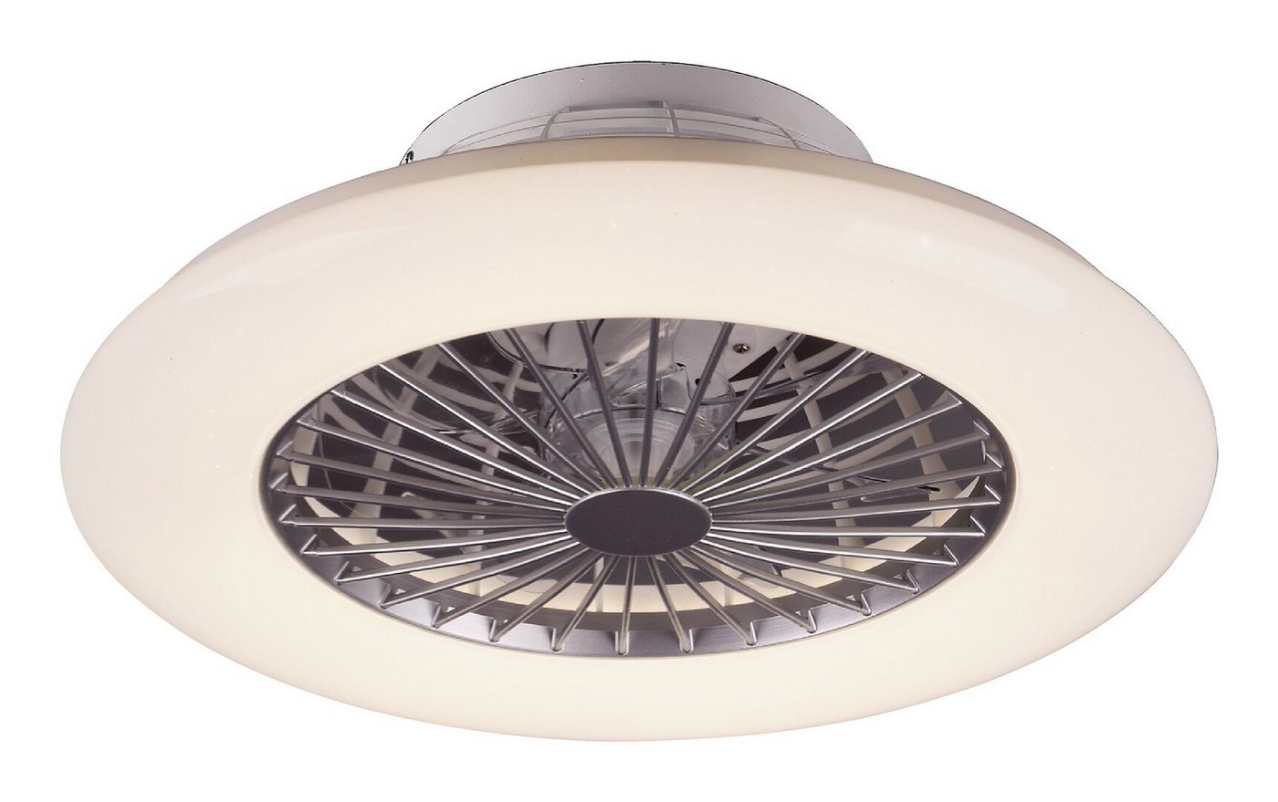 Rabalux LED Deckenleuchte "Dalfon" Metall, silber, rund, 30W, 1700lm, ø500mm, dimmbar mit Leuchtmittel Dimmart: mit Fernbedienung von Rabalux